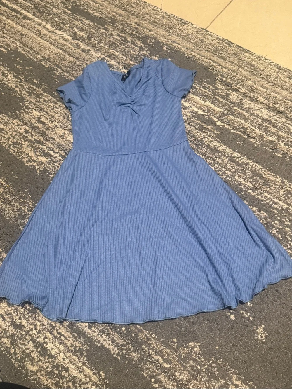 lilt Light Blue Short-Sleeve Fit & Flare Dress